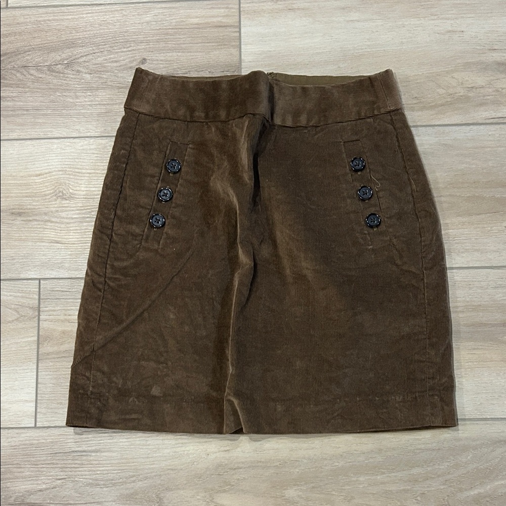 Banana Republic brown corduroy skirt size 0